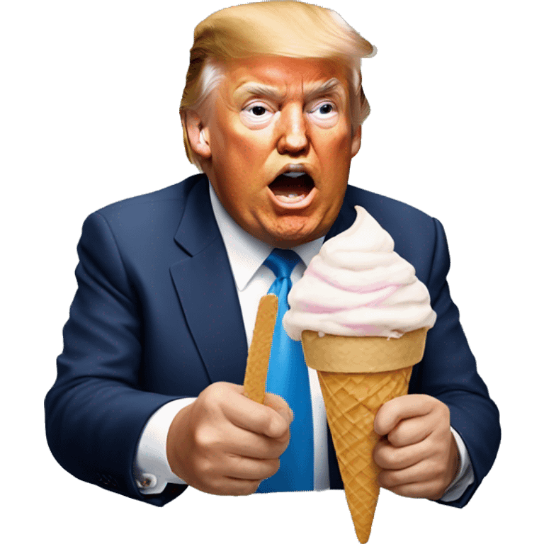 trump eating ice cream  emoji