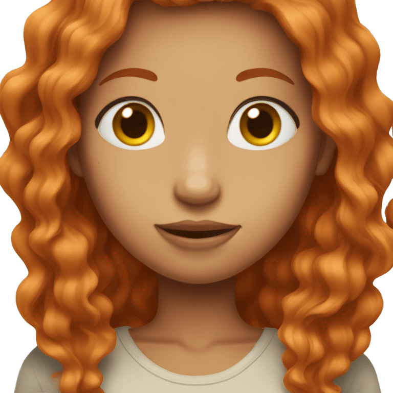 Skinny Girl with ginger hair  emoji