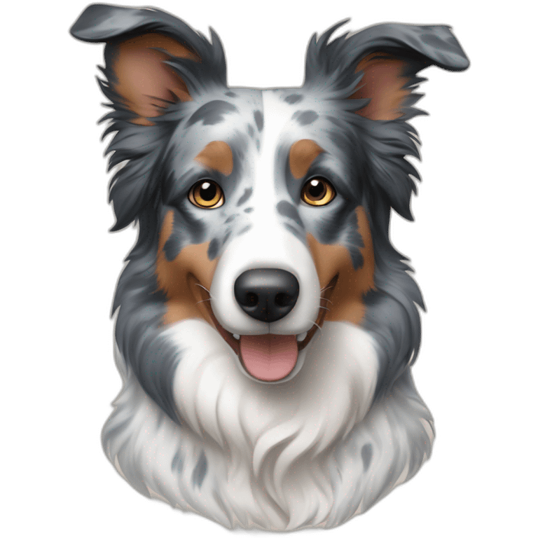 Blue Merle border collie emoji