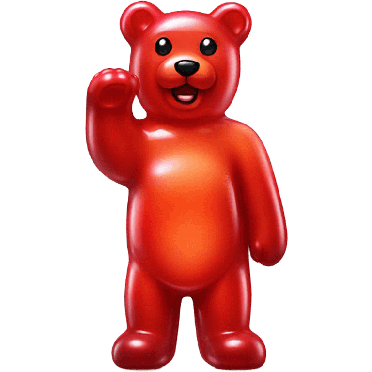 Cute Bright Red Gummy Bear Shaped Teddy Bear  emoji