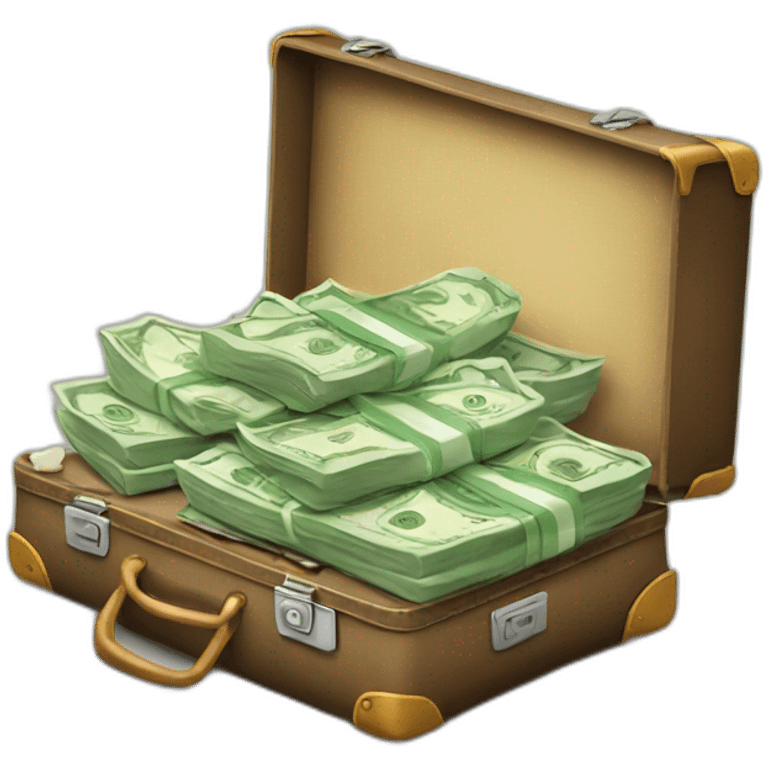 suitcase with money emoji