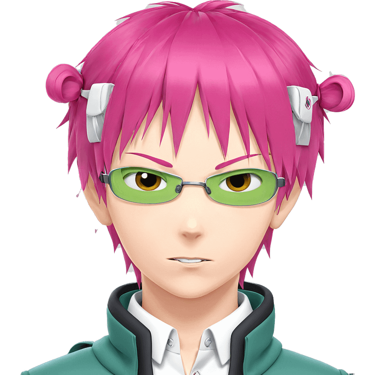 pink-haired boy in school uniform emoji