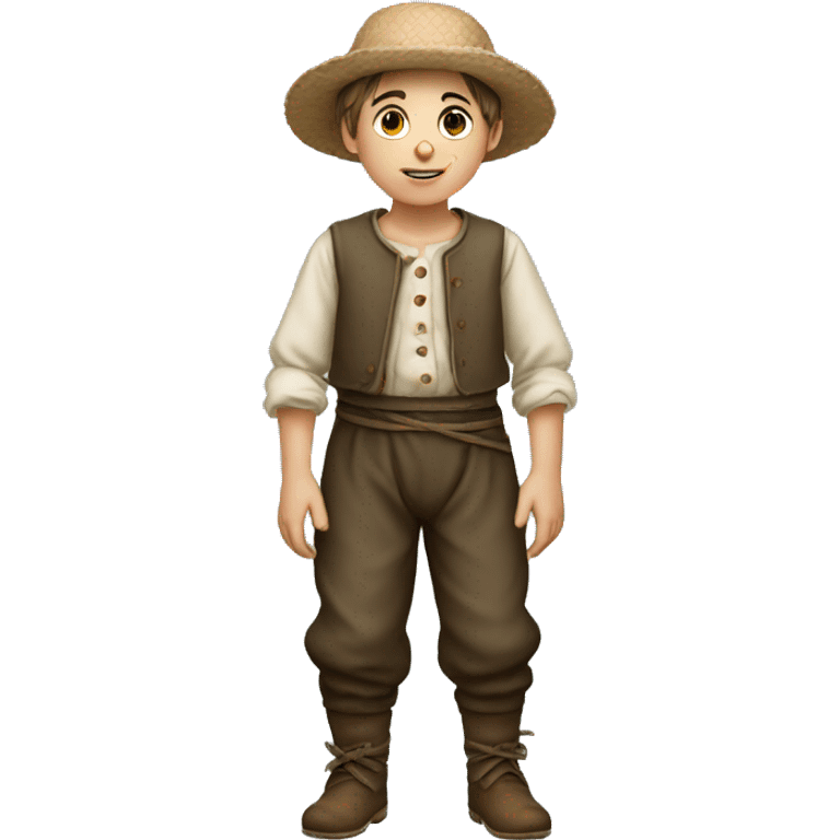 European peasant child in pants emoji