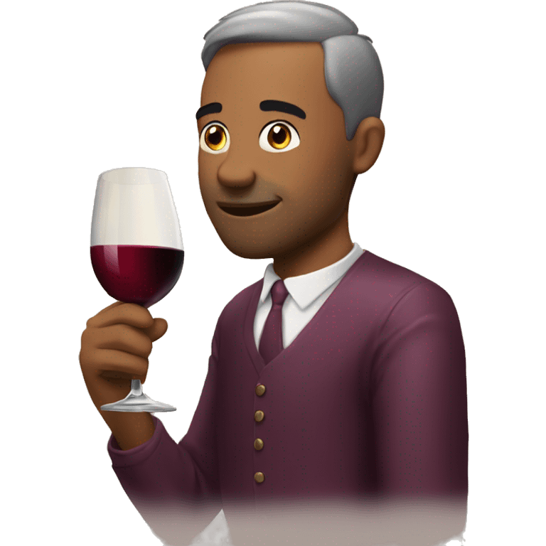 Man drnking wine  emoji