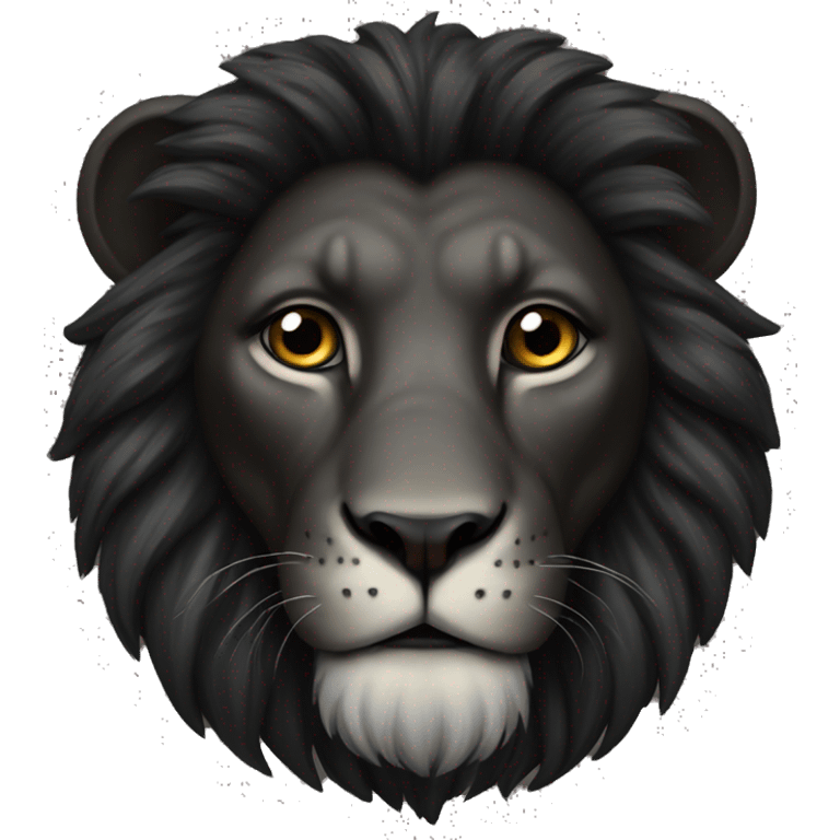 black lion  emoji