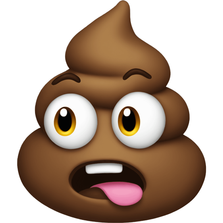 Scary poop emoji