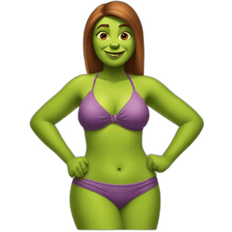 Shrek Fiona wearing bikini emoji