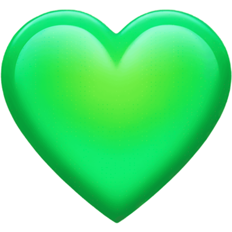 Shiny neon green heart  emoji