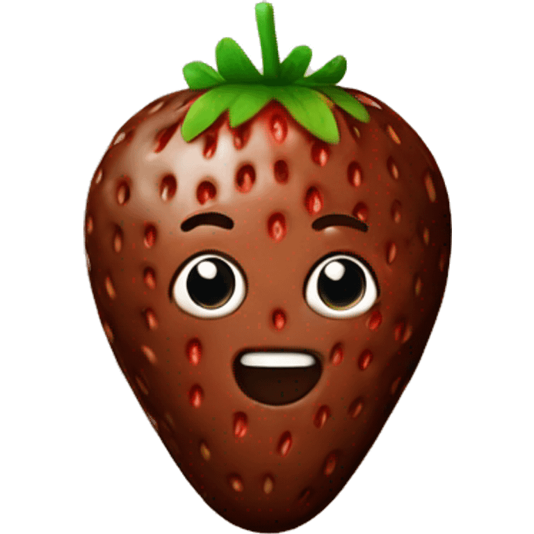 strawberry in chocolate emoji