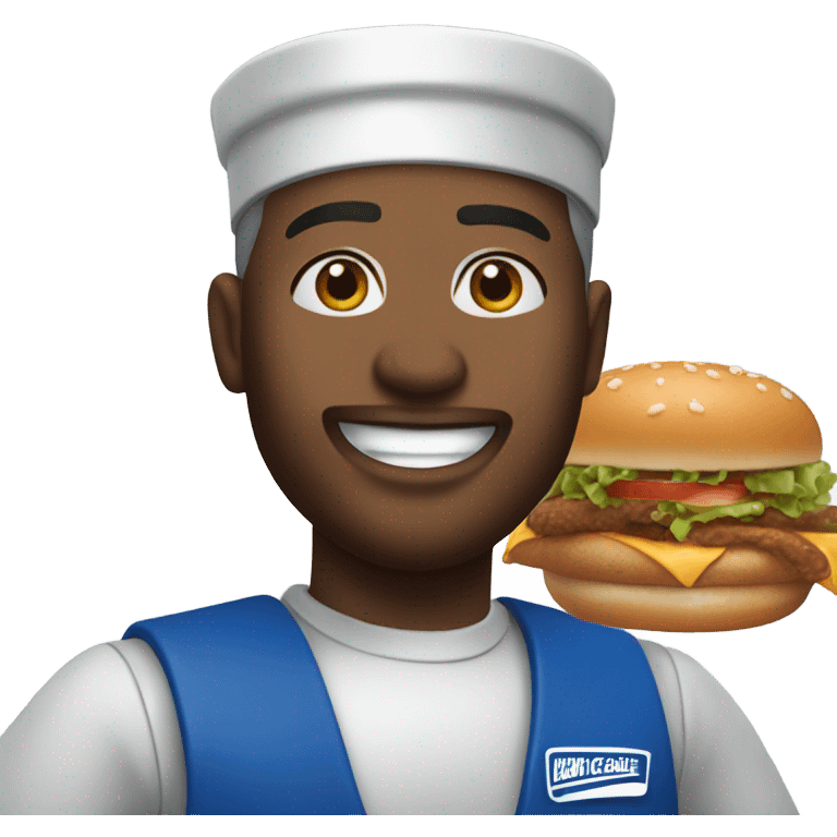 Fast food worker at White Castle  emoji