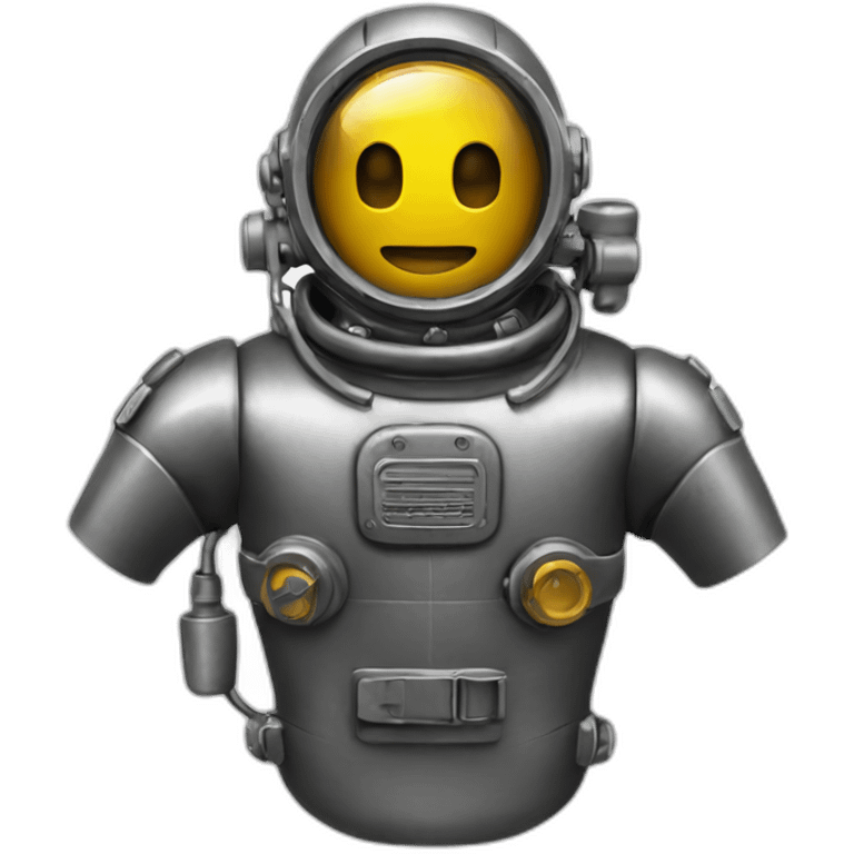 Diving suit metal emoji