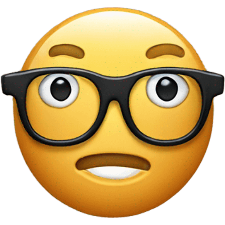 Bitcoin with glasses  emoji