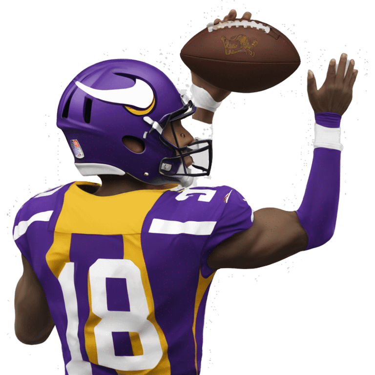 Mn Vikings #18 dropping a pass emoji