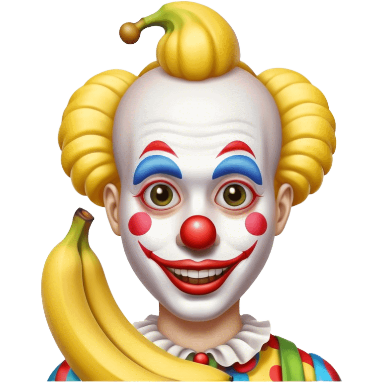 Clown with banana  emoji