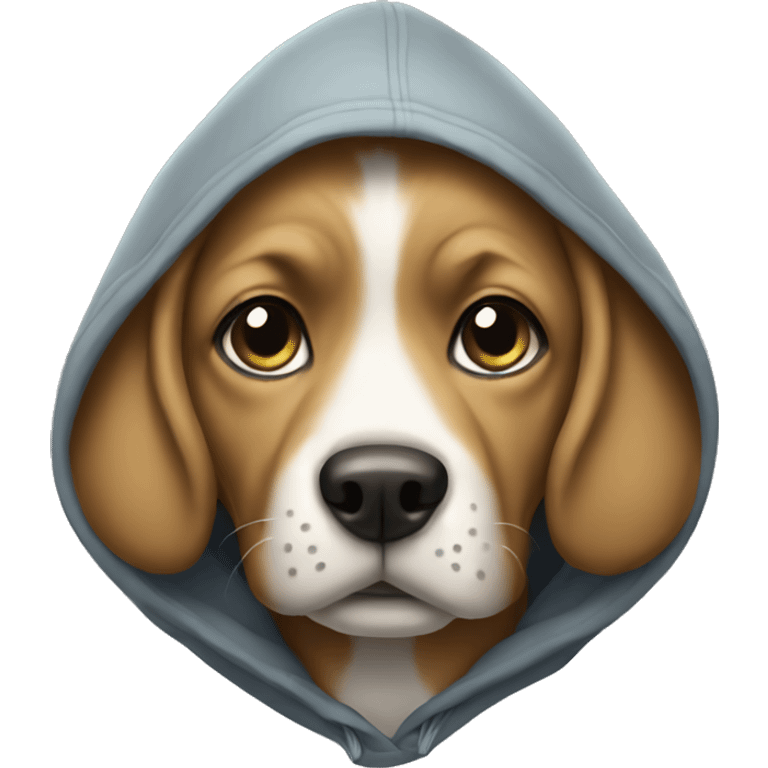 Dog wearing a hoodie  emoji