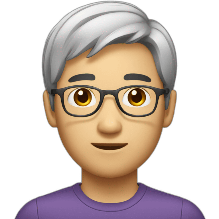 short hair Asian clerk emoji