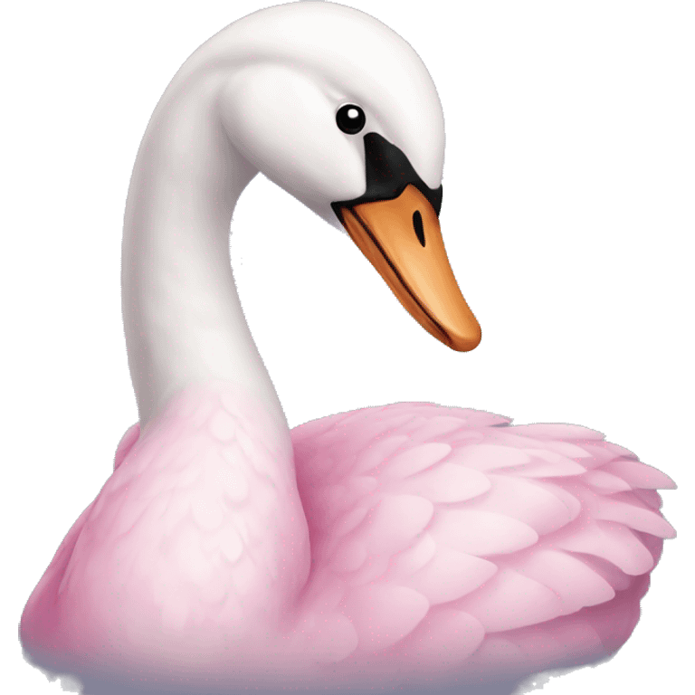 Pink swan emoji