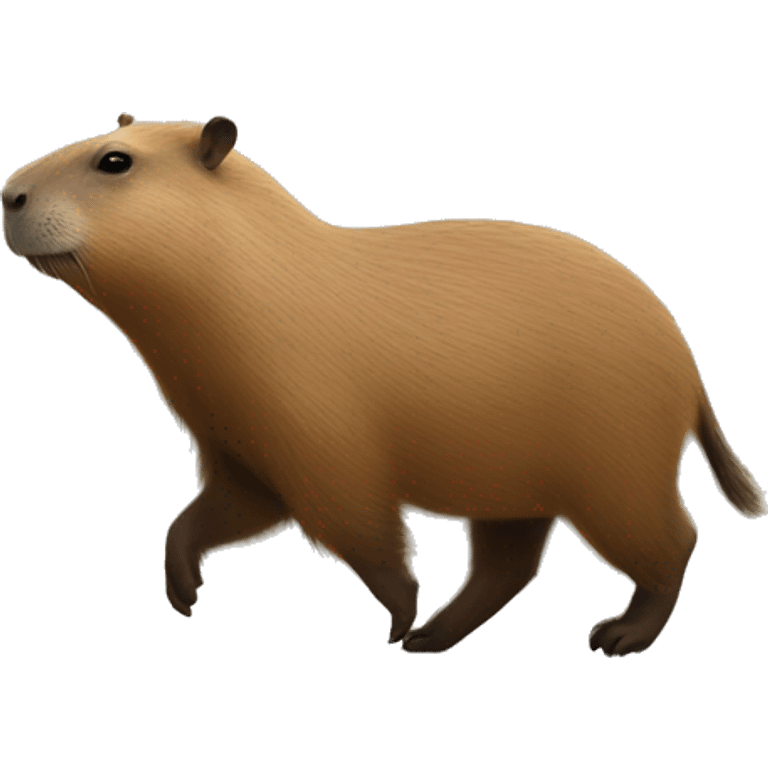 Capybara walking on the moon emoji