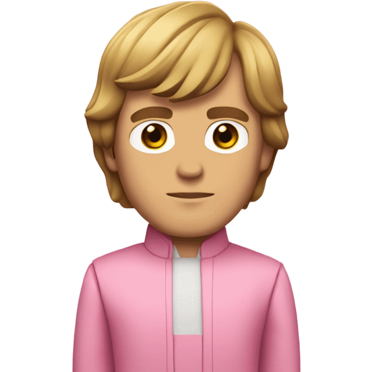 all pink suit luke skywalker with hand, upper body, must be all pink emoji