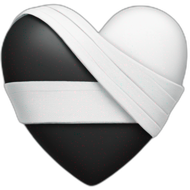 Black heart with white bandage emoji