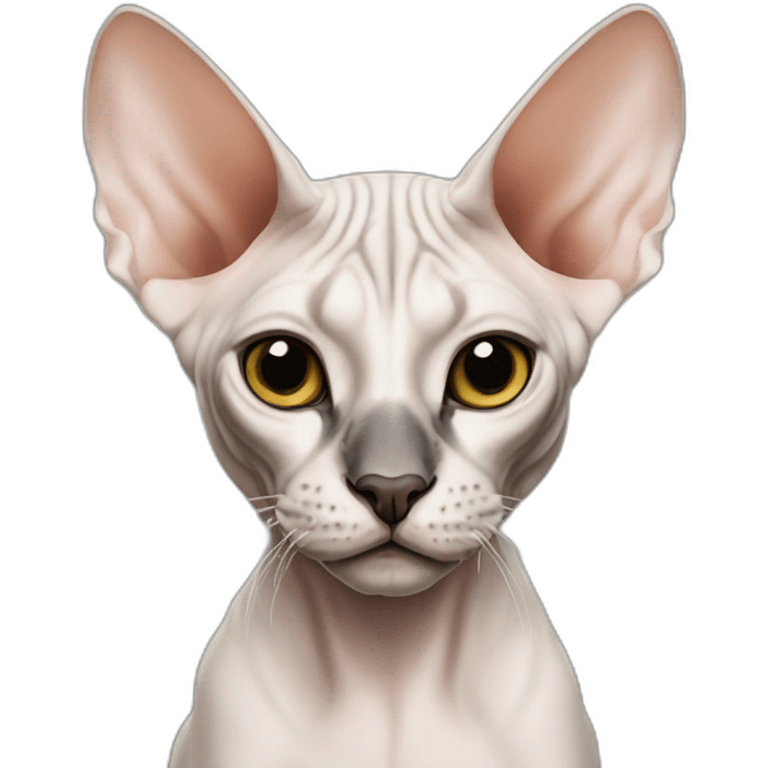 sphynx cat with black spot on his nose emoji