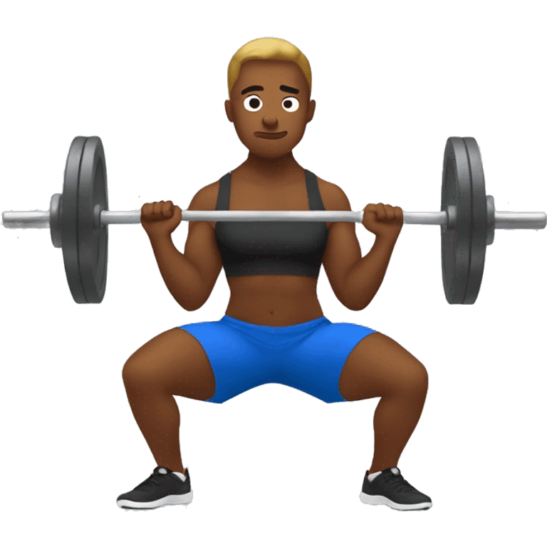 Barbell squat emoji