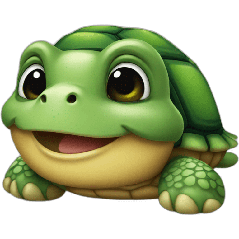 Smiling turtle emoji