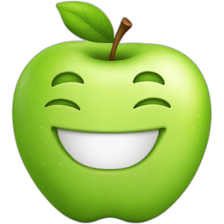 happy apple emoji