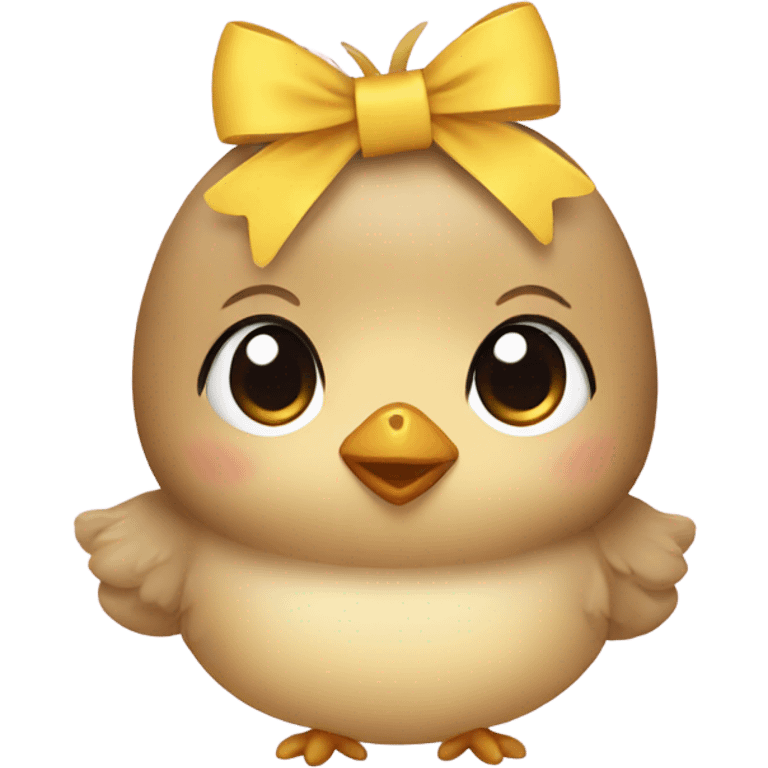 Chick with Bow  emoji