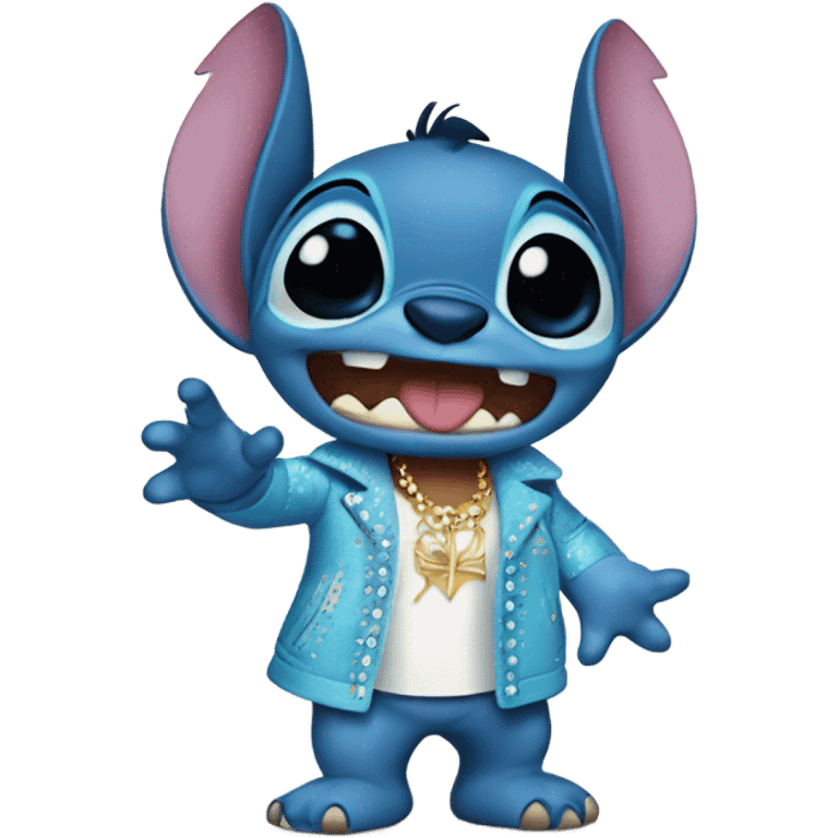 Stitch from lilo and stitch dressed as elvis emoji