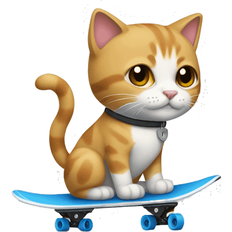 Un gato con una patineta  emoji