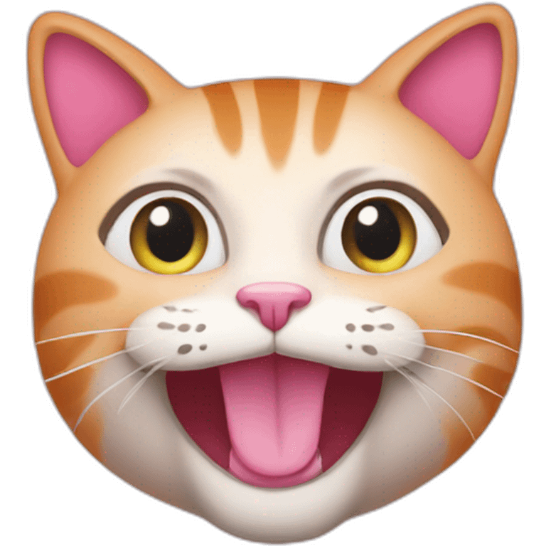 A pink cat emoji