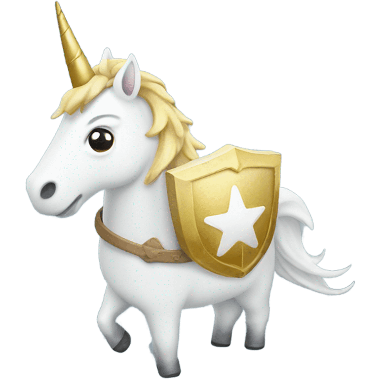 shield made of sea salt on unicorn emoji