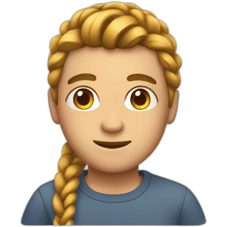 Guy with braid emoji