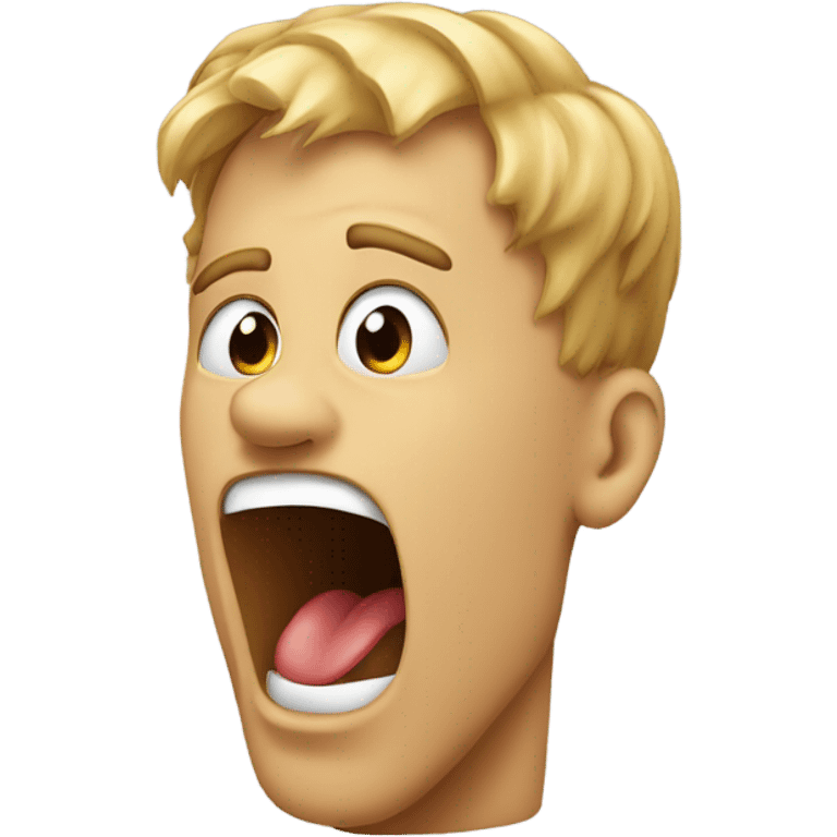 human head shaking with its tongue out, making the tongue shake too emoji