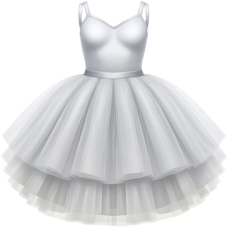 Cinematic Realistic Tutu, layers of fine, soft tulle forming a voluminous and airy skirt, delicate folds catching the light, slightly frayed edges adding authenticity, glowing softly with a warm and ethereal elegance. emoji