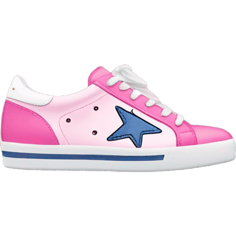 Golden goose pink star sneaker emoji