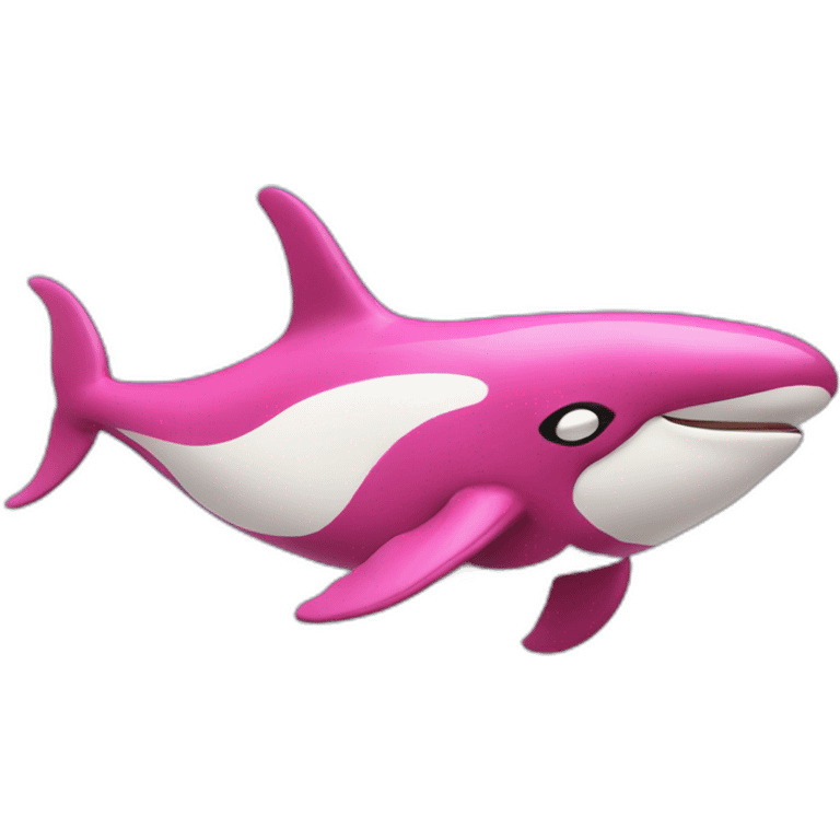 Pink orca emoji