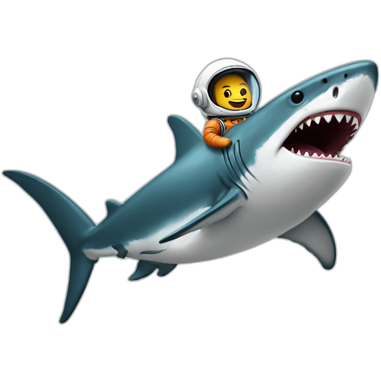 Anonymous Astronaut riding a shark emoji