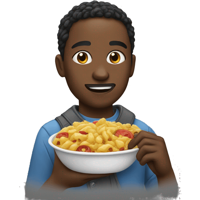 black person eating food emoji