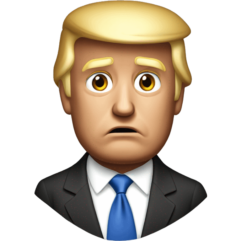 photorealistic confused Donald Trump  emoji