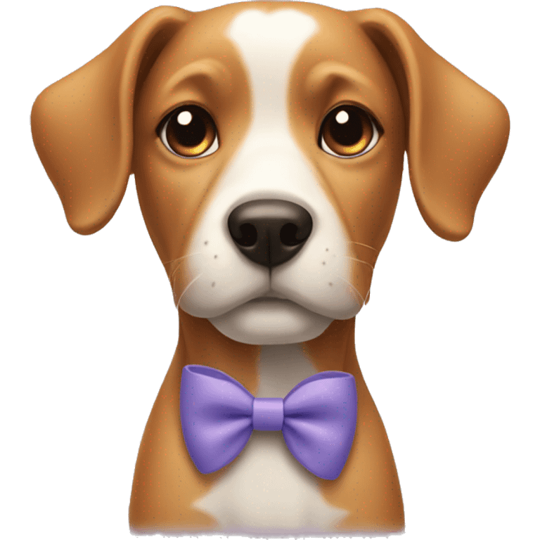 Dog wearing a bow emoji