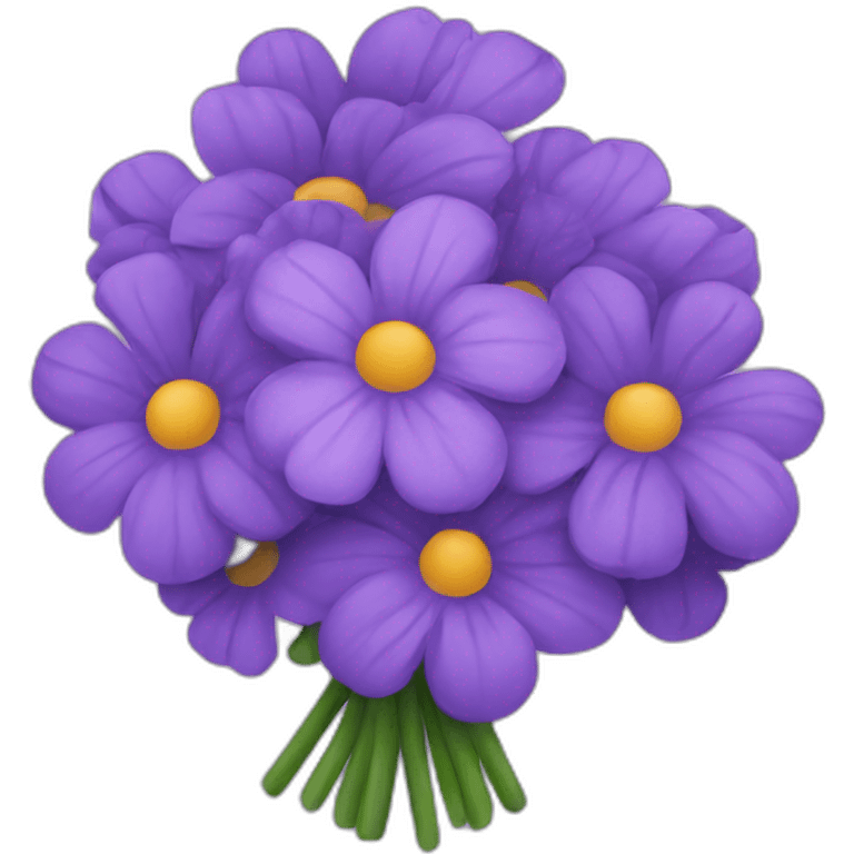 purple flower bouquet  emoji