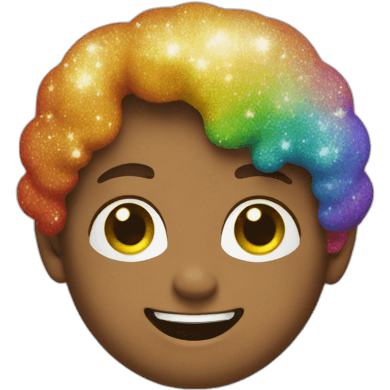 Rainbow glitter emoji