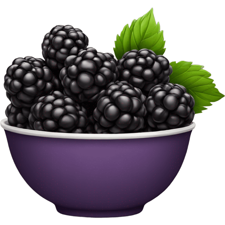 a bowl of Blackberries emoji