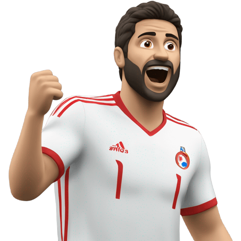 I'm honing a description of Arda Güler's goal celebration, noting his right hand on his chest and his left hand raised, mirroring the specified gesture. This aligns perfectly with known details. emoji