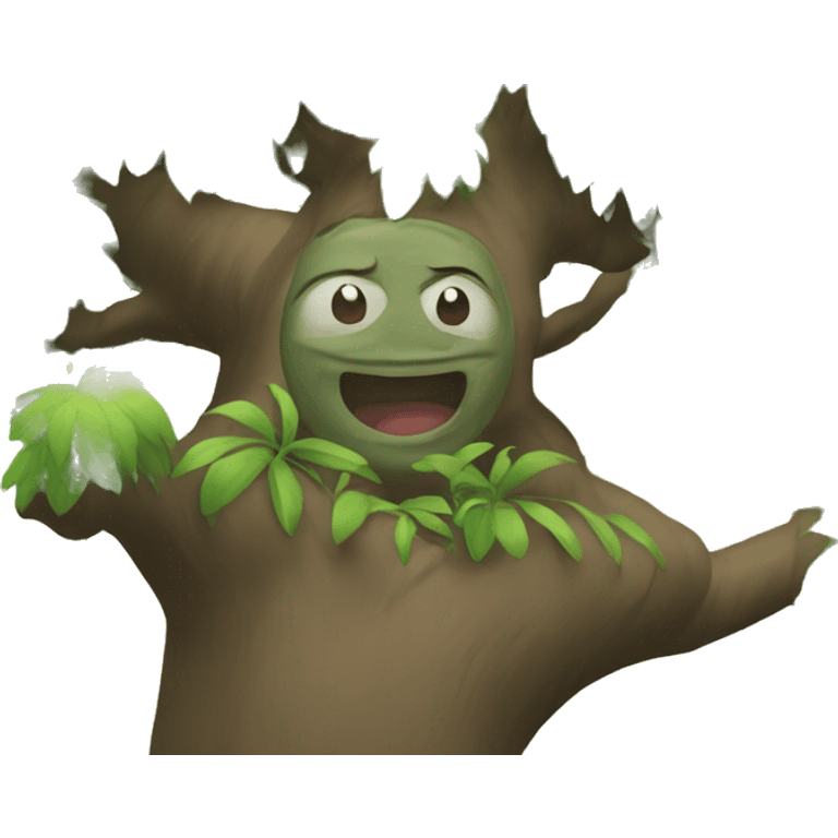 pertumbuhan pohon emoji