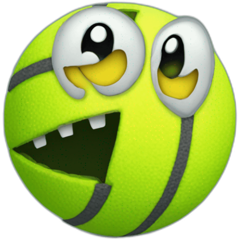 spooky tennis ball emoji