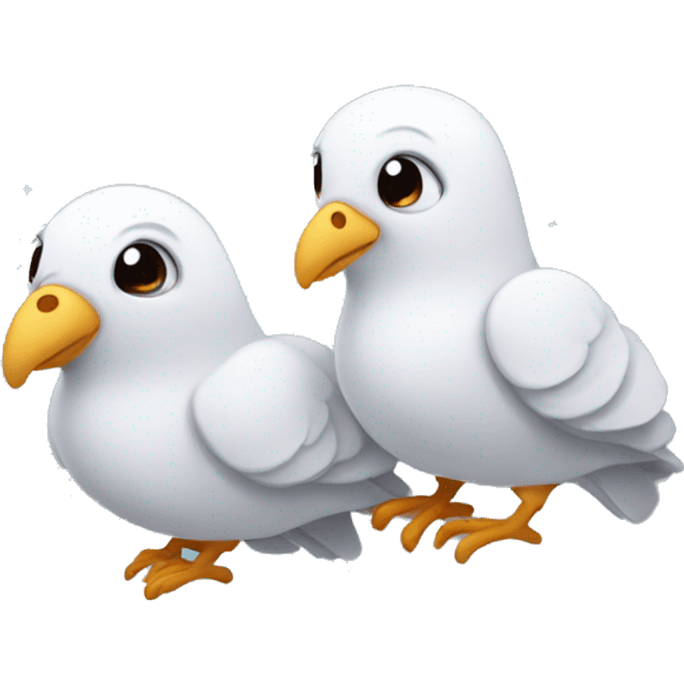 Cozy doves emoji