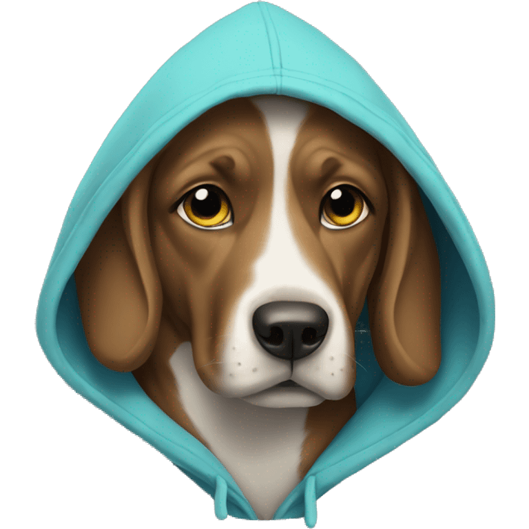 Dog wearing hoodie  emoji